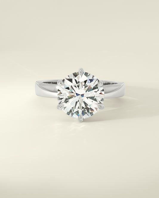 Platinum 3.56 ctw Round Osino Hidden Halo & Half Inset Eternity Ring