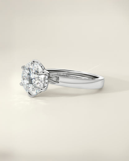 Platinum 3.56 ctw Round Osino Hidden Halo & Half Inset Eternity Ring