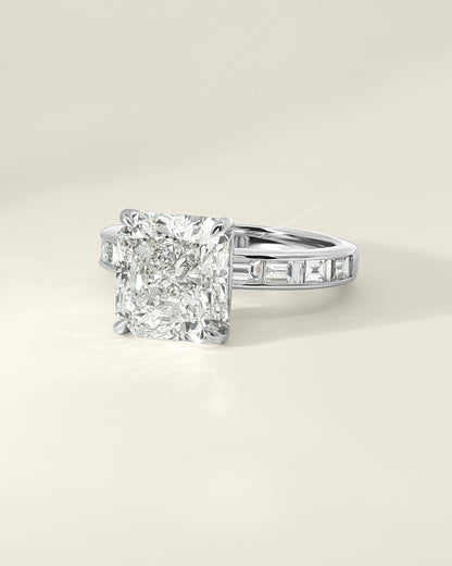 Platinum 4.52 ctw Radiant Osino Signature Solitaire Ring
