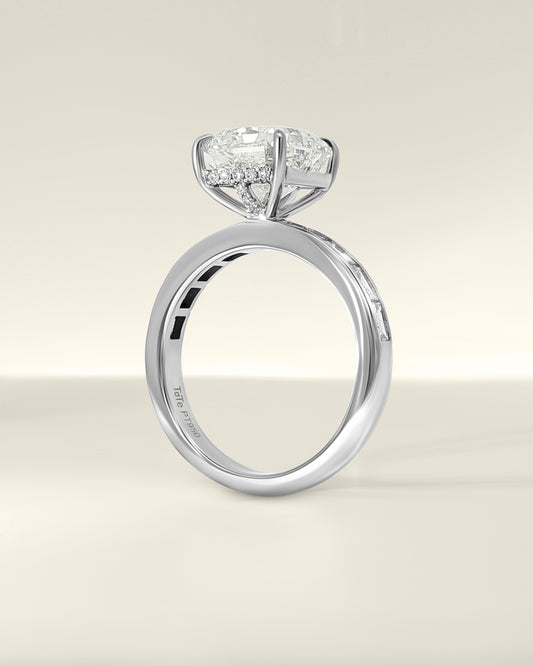 Platinum 4.52 ctw Radiant Osino Signature Solitaire Ring