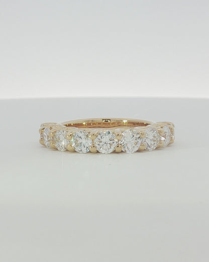 18K Yellow Gold 2.50 ctw Diamond Half Eternity Band
