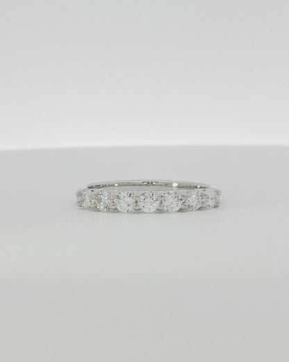 18K White Gold 0.63 ctw Seven Stone U-Prong Diamond Band