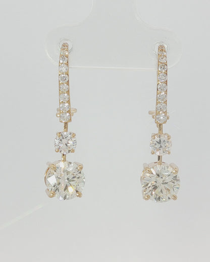 18K Yellow Gold 3.31 ctw Ezimo Earrings