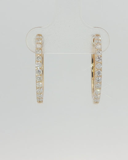 18K Yellow Gold Huggie Earrings