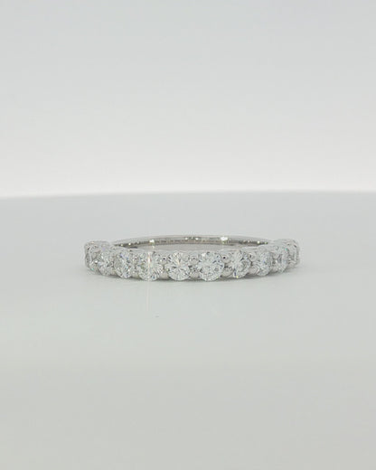 18K White Gold 1.20 ctw Diamond Half Eternity Band