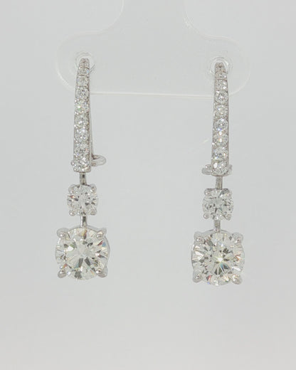 Platinum 2.89 ctw Ezimo Earrings