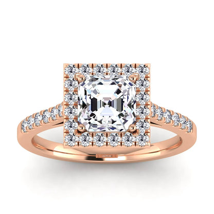 Asscher-Rose Gold|Asscher|14K Rose Gold|18K Rose Gold