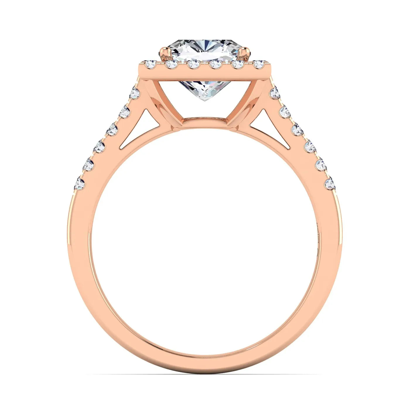 Celestial Halo Engagement Ring (For Round | Cushion | Pear | Assher | Radiant Shape)