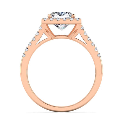 Celestial Halo Engagement Ring (For Round | Cushion | Pear | Assher | Radiant Shape)