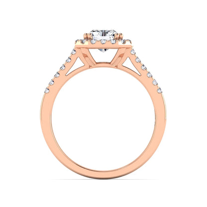 Celestial Halo Engagement Ring (For Round | Cushion | Pear | Assher | Radiant Shape)