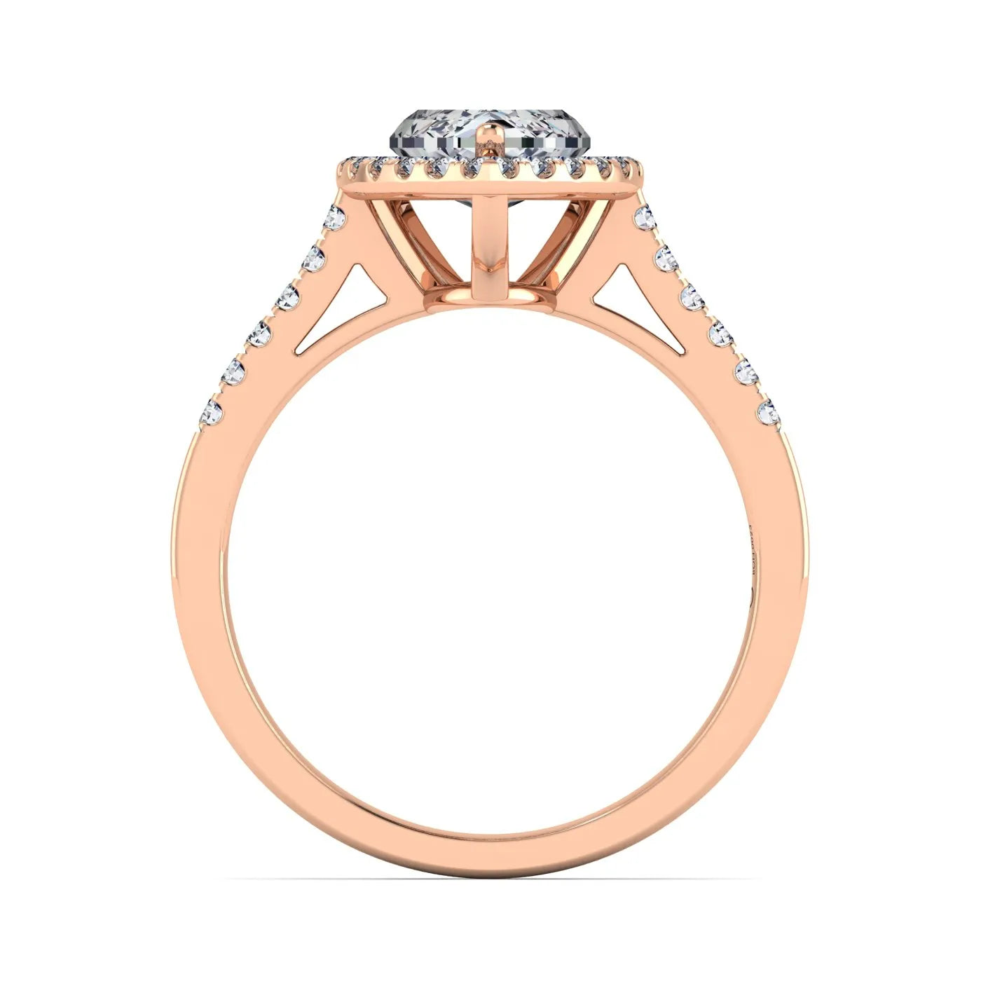 Celestial Halo Engagement Ring (For Round | Cushion | Pear | Assher | Radiant Shape)