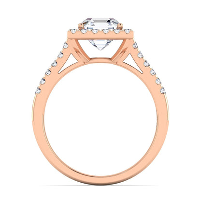 Celestial Halo Engagement Ring (For Round | Cushion | Pear | Assher | Radiant Shape)
