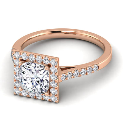 Celestial Halo Engagement Ring (For Round | Cushion | Pear | Assher | Radiant Shape)