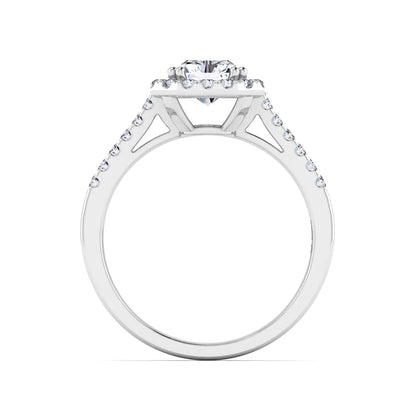 Celestial Halo Engagement Ring (For Round | Cushion | Pear | Assher | Radiant Shape)