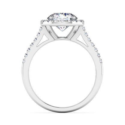 Celestial Halo Engagement Ring (For Round | Cushion | Pear | Assher | Radiant Shape)