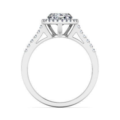 Celestial Halo Engagement Ring (For Round | Cushion | Pear | Assher | Radiant Shape)
