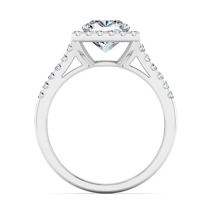 Celestial Halo Engagement Ring (For Round | Cushion | Pear | Assher | Radiant Shape)