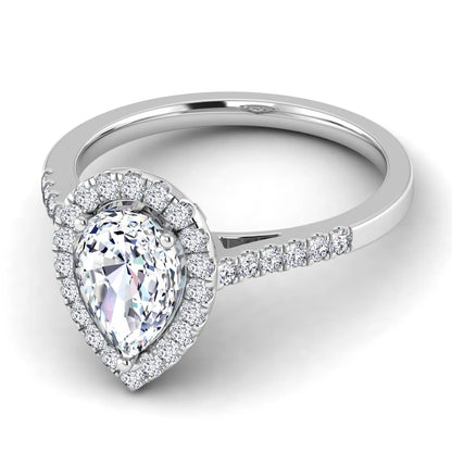 Celestial Halo Engagement Ring (For Round | Cushion | Pear | Assher | Radiant Shape)