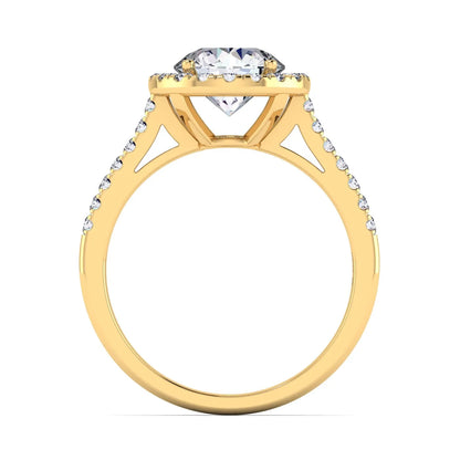 Celestial Halo Engagement Ring (For Round | Cushion | Pear | Assher | Radiant Shape)