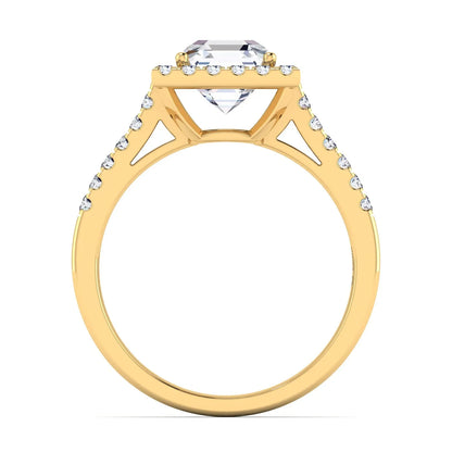 Celestial Halo Engagement Ring (For Round | Cushion | Pear | Assher | Radiant Shape)