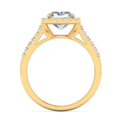 Celestial Halo Engagement Ring (For Round | Cushion | Pear | Assher | Radiant Shape)