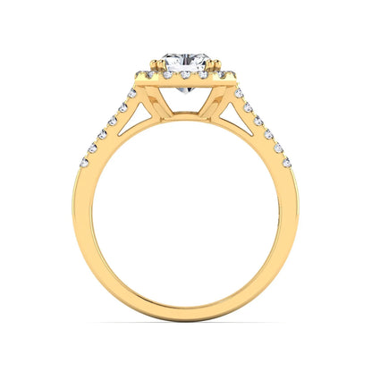 Celestial Halo Engagement Ring (For Round | Cushion | Pear | Assher | Radiant Shape)