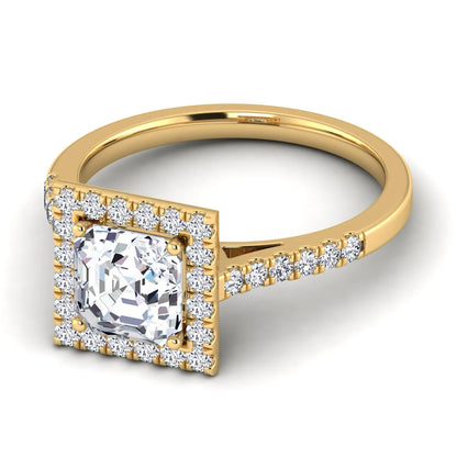 Celestial Halo Engagement Ring (For Round | Cushion | Pear | Assher | Radiant Shape)