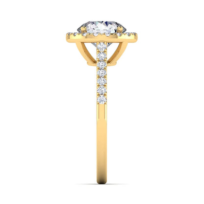 Celestial Halo Engagement Ring (For Round | Cushion | Pear | Assher | Radiant Shape)
