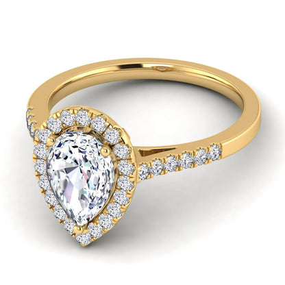 Celestial Halo Engagement Ring (For Round | Cushion | Pear | Assher | Radiant Shape)